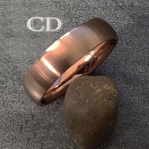 Women's Rose Gold Wedding Ring - Girls Rose Gold Wedding Ring – Pinky Ring - Picture 7 of 8